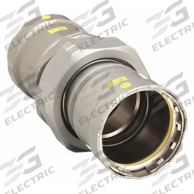 VIEGA MEGAPRESS Crimp Union Fitting: 1 1/2 in Pipe x 1 1/2 in Pipe Size, Press-fit x Press-fit - Gas Steel Press Pipe Fittings