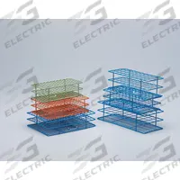 Tube Rack: 6 1/2 in Overall Wd, 3 1/4 in Overall Ht, Steel, Blue, (108) Places, 108 Compartments (MPN F18753-0001). Key specifications — Material: Steel; Mounting Location: Benchtop; Color: Blue; Product Type: Test Tube Rack; Total Holding Capacity: (108) Places; Brand: SP SCIENCEWARE.