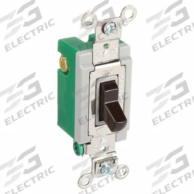 HUBBELL Wall Switch: Toggle Switch, 3-Way, Maintained, Brown, 120/277V AC - Toggle Wall Switches