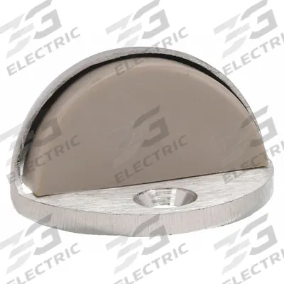 Grainger Dome Door Stop: Floor - Mounted, 1 5/8 in Lg, 1 5/8 in Wd, 1 in Overall Ht - Standard Door Stops