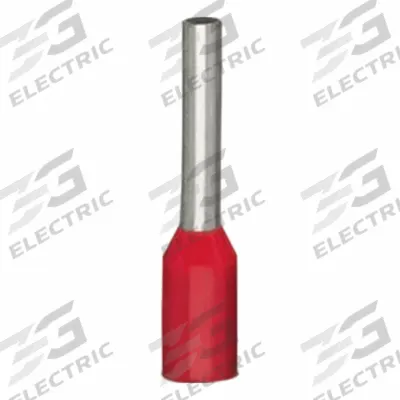 WAGO Wire Ferrule: 18 AWG Max Wire Size, Holds 1 Wire, Red, Polypropylene - Insulated Ferrules