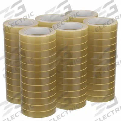 SCOTCH Carton Sealing Tape: 1/2 in Roll Wd, 2,598 7/16 in Overall Roll Lg, 2.4 mil Thick - Heat Shrink Film Tape
