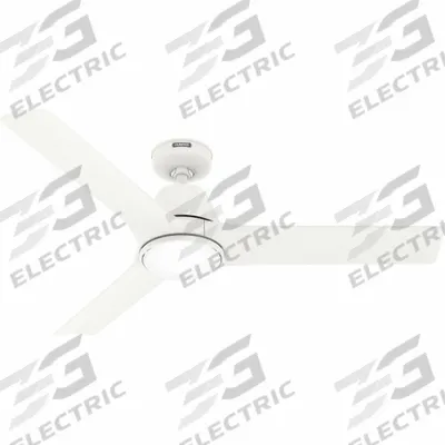 HUNTER Ceiling Fan: 52 in Blade Dia, Matte White, 6 Speeds - Decorative Office Ceiling Fans