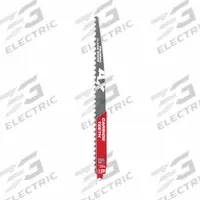 MILWAUKEE Reciprocating Saw Blade: 3 Teeth per Inch, 12 in Blade Lg, 0.05 in Blade Thick, Carbide (MPN 48-00-5233). Key specifications — attr1109198: 3; attr1109200: Rigid for Straight Cuts; attr1109201: Curved; attr1109209: MILWAUKEE.