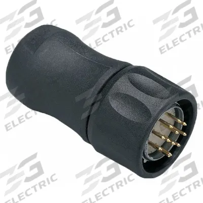 IFM Circular Connector: M23 Male Thread with Straight Connection, 12 Pin, Solder - M23 Circular Connectors