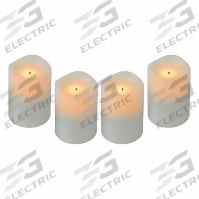 STERNO Flameless Candle: 40 hr Burn Time, White, 2 in Overall Ht - Candles & Votives