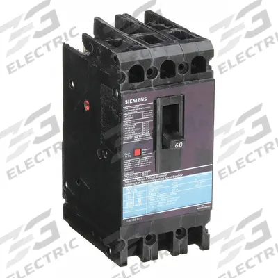 Siemens Molded Case Circuit Breaker: 60 A Amps, 10kA at 240V AC, Fixed, Load Side Lug - ED-Frame Siemens Molded Case Circuit Breakers