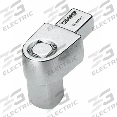 GEDORE Interchangeable Torque Wrench Head: 9mm x 12mm, 1/4 in Drive Size - Fixed Square Torque Wrench Heads