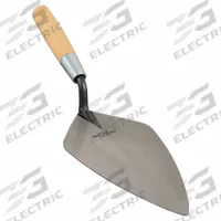 MARSHALLTOWN London Trowel: Blade Material Carbon Steel, Blade Shape London, 5 1/8 in Blade Wd (MPN 33 12). Key specifications — attr1008691: Wood; attr1016301: Masonry; attr1005001: MARSHALLTOWN; attr1008687: London; attr1008692: Straight; attr1008688: Carbon Steel; attr1005002: London Trowel; attr1029470: Wood.