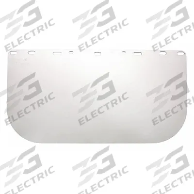 CONDOR Face Shield Visor: 15 1/2 in Overall Wd, 8 in Overall Ht, Clear, Uncoated - General Purpose Replacement Visors