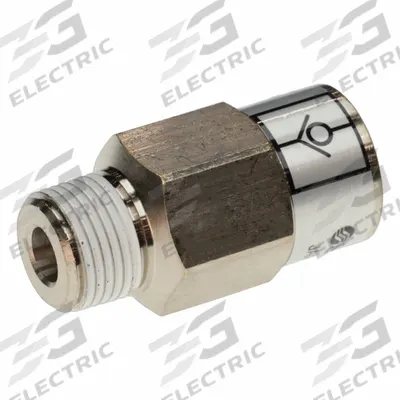 SMC Pneumatic Check Valve: Bushing, 3/8 in Rc, 3/8 in Rc - Pneumatics
