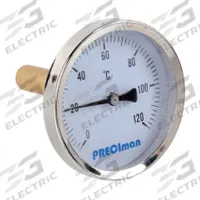 Axial thermometer D80 -40/+40°C L5cm with thermowell
