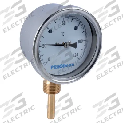 Preciman Green vertical thermometer D80 -30/+50°C L 10cm with thermowell - Measurement
