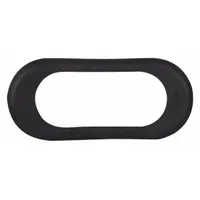 Black rubber grommet for mounting and sealing vehicle lighting components. Provides a weather-resistant fit in automotive and trailer lighting systems