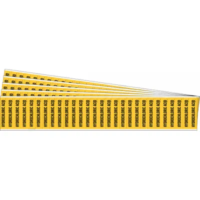 BRADY Pipe Marker: Hydrochloric Acid, Yellow, Black, Fits 3/4 in and Smaller Pipe O.D. - Hydrochloric Acid Adhesive Pipe Markers