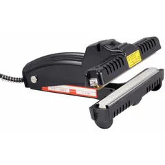 Handheld impulse sealer with 6-inch maximum seal length, 2 mm seal width, and 5 mil maximum seal thickness. Designed for sealing plastic bags and films in packaging, warehousing, or light industrial applications.