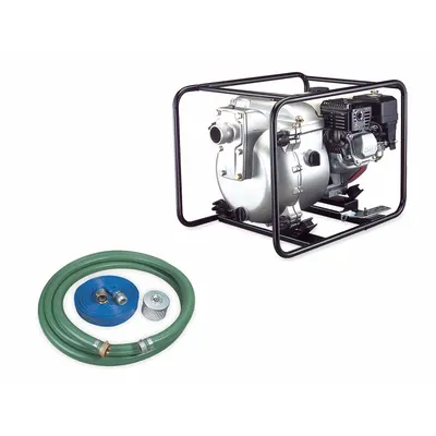 Dayton Engine Driven Pump: 4 13/16 hp, 2 in NPSM, 2 in NPSM - Emergency-Response Engine-Driven Trash Pump Kits