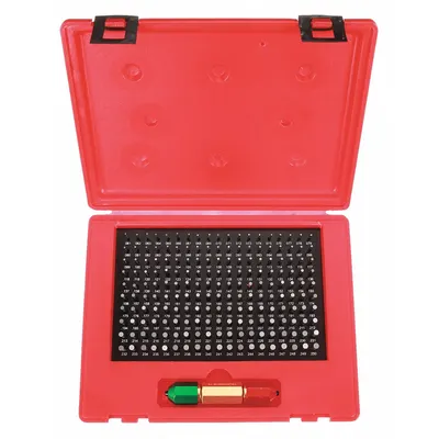 STARRETT Pin Gauge Set: No-Go (Minus), 0.061 in to 0.25 in - No-Go (Minus) Pin Gauge Sets - Uncoated Tool Steel