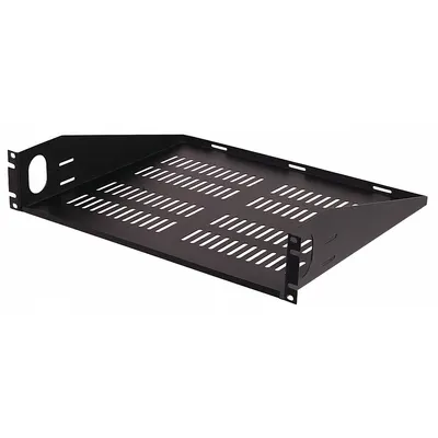 VIDEO MOUNT PRODUCTS Vented Rack Shelf: 2 u, Vented Shelf, 14 7/8 in Overall Dp - Rack-Mounted Equipment Shelves