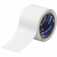 Pre-Cut Label Stock Roll: 13/64 in x 21/32 in, 13/64 in, Polyimide, White (Matte), -94°F to 572°F (MPN THT-14-719-10)