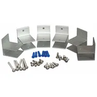 ASI GLOBAL Panel Bracket: Aluminum, Brushed, 2 in Overall Ht, 2 5/8 in Overall Wd (MPN 40-8445010)