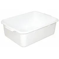 CRESTWARE Bus Tub: For BTLIDWH, White, 7 in Overall Ht, 15 1/2 in Overall Wd, 22 1/2 in Overall Lg (MPN BT7WH)