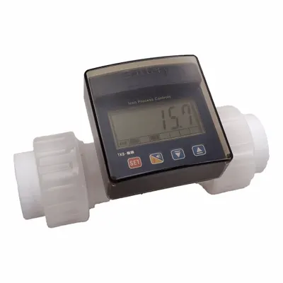 FINISH THOMPSON Flow Meter: Flow Meter, Chemicals/Corrosive Fluids, Paddlewheel, PVDF - Inline Paddlewheel Flowmeters for Chemicals