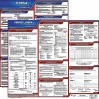 JJ KELLER Labor Law Poster: PA, English, Plastic, 30 in x 24 in, Federal and State Labor Law (MPN 100-PA-3)