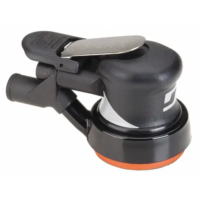DYNABRADE Air Orbital Sander: 3 1/2 in Disc, Hook and Loop/Vinyl, 3/16 in Orbit, Central Vacuum - Central Vacuum Random Orbital Sanders
