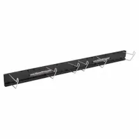 Wall-mounted rack for organizing and storing multiple V-belts. Helps prevent belt damage, saves floor space, and provides quick access for power transmission systems in industrial, agricultural, and material handling settings