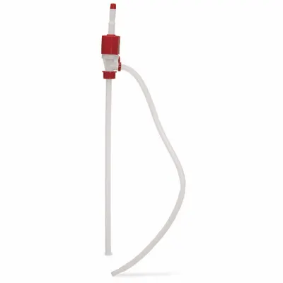 ACTION PUMP Hand Pump: Siphon Action, Pump with Hose, Polyethylene Housing, 7 gal per stroke - Hand Siphon Drum Pumps