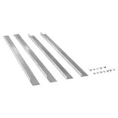 Aluminum flange kit for mounting louvers into a 30-inch high by 30-inch wide wall opening. Fits Dayton models 5NKH8 and 5NKJ5. Provides a secure frame for ventilation systems in industrial or commercial buildings.