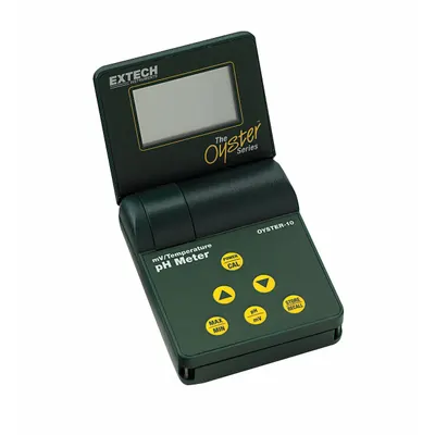 EXTECH pH Meter: Millivolt/pH/Temp, Electrodes Sold Separately, 9V Battery/Neck Strap - Handheld pH Meters