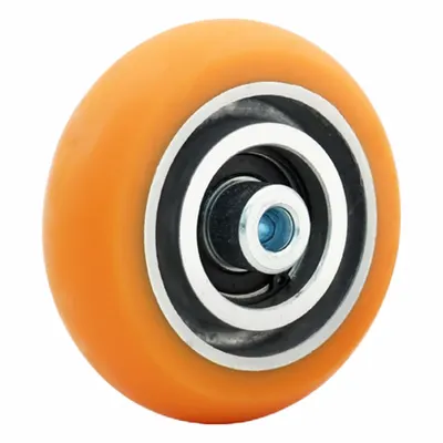 HAMILTON Caster Wheel: 4 in Wheel Dia., 1 1/4 in Wheel Wd, Polyurethane, 400 lb Load Rating - Easy-Roll Polyurethane Tread on Steel Core Wheels