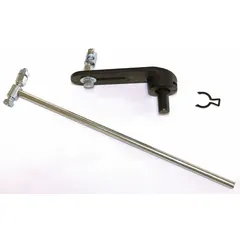 Linkage kit for connecting and synchronizing damper or valve actuators with control linkages in HVACR systems. Enables precise mechanical motion transfer for airflow regulation in commercial heating, ventilation, and air conditioning applications.