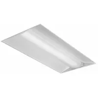 This 2 ft x 4 ft LED center-basket troffer delivers 4,800 lumens at 4000K neutral white light, consuming 42 W. It operates on 120 to 277V AC and is designed for recessed ceiling installations in commercial spaces such as offices, schools, and healthcare facilities