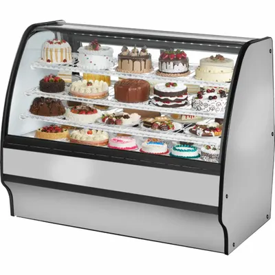 TRUE REFRIGERATION TGM-R-59-SC/SC-S-W Curved Glass Display - Curved Glass Display Refrigerator Merchandisers