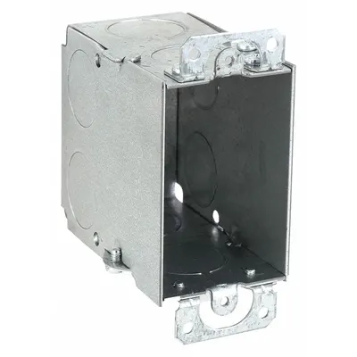 RACO Electrical Box: Steel, Steel Material & Nominal Size, 1 Gangs, 3 1/2 in Box Dp - Cut-In Electrical Boxes