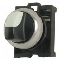 EATON Short-Handled Selector Switch: 22 mm Panel Mount Size, 3 Positions, No Cam Needed Cam (MPN M22M-WK3)