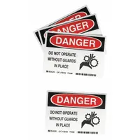Label: Polyester, Adhesive Sign Mounting, 3 1/2 in x 5 in Nominal Sign Size, 0.01 in Thick, 5 PK (MPN 86130)