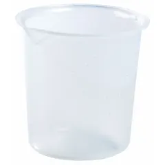 APPROVED VENDOR Low Form Plastic Beaker, Polypropylene, Translucent, 100 mL