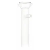 APPROVED VENDOR Tailpiece: Plastic, White, 1 1/2 in Nominal Pipe Size, 8 1/8 in Overall Lg, Slip