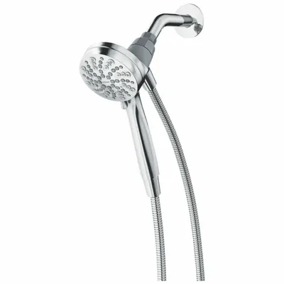 MOEN Handheld Showerhead: Chrome, 1.75 gpm Flow Rate - Handheld Showerheads with Hose & Mounting Bracket