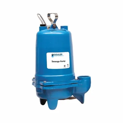 GOULDS Sewage Ejector Pump: Plastic, Single Phase, 1/2 hp, 115V AC - General Purpose Sewage Ejector Pumps