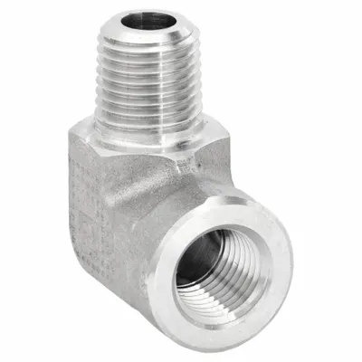 PARKER Hydraulic Hose Adapter: 1 in x 1 in Fitting Size, Female x Male, NPT x NPT - NPT-to-NPT Steel Hydraulic Hose Adapters