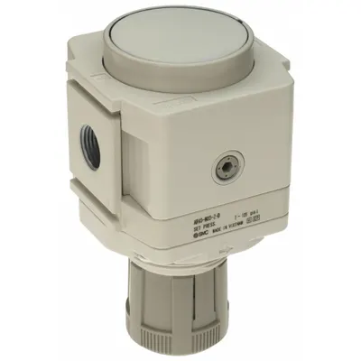 SMC Regulator: Die-Cast Aluminum, 3/8 in Rc, 7.251887 psi to 123.2821 psi - SMC FRL Air Regulators