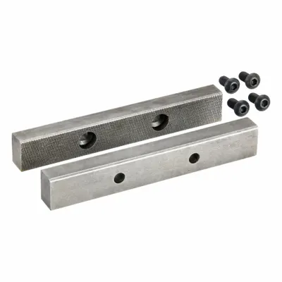 WESTWARD Screw-In Vise Jaw Caps, Steel, Includes (4) Screws
