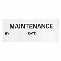 Inspection Label: 1 1/2 in Wd, 5/8 in Ht, Adhesive, Black/White, English, Vinyl Cloth, 350 Labels (MPN WO-43-PK)