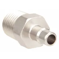 PNEUMADYNE INC Barbed Fitting Adapter: 1/4 in ID Size, Barbed x MNPT, Brass, 1 1/4 in Overall Lg (MPN EB60-1/4)