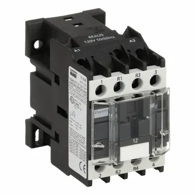 Dayton Magnetic Contactor: Non-Reversing, 4 Poles, 2NO/2NC Contacts, 12 A - Non-Reversing IEC Contactors
